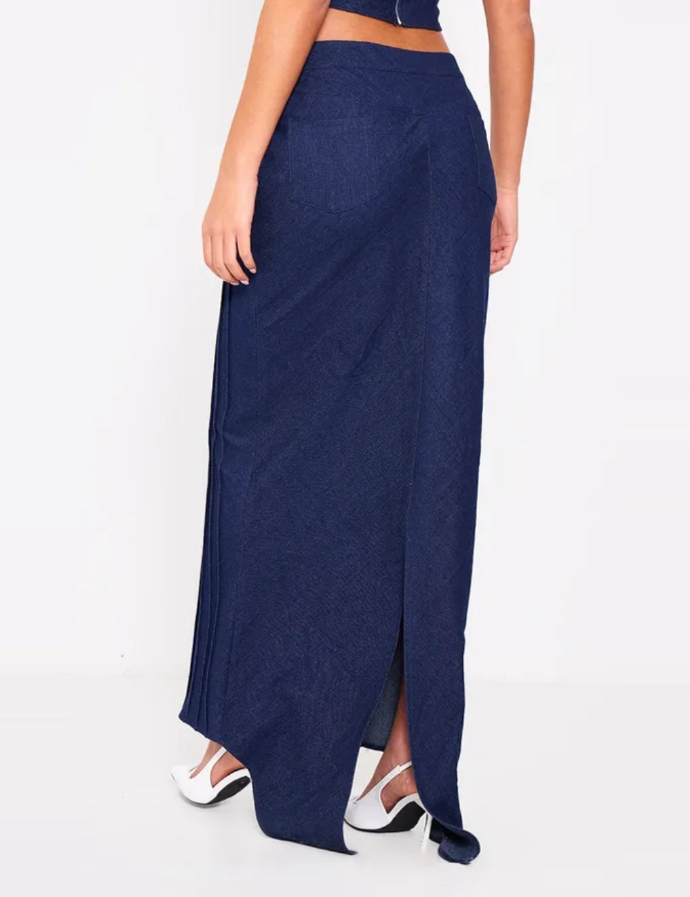 PRETTYLITTLETHING maxi szoknya, kék