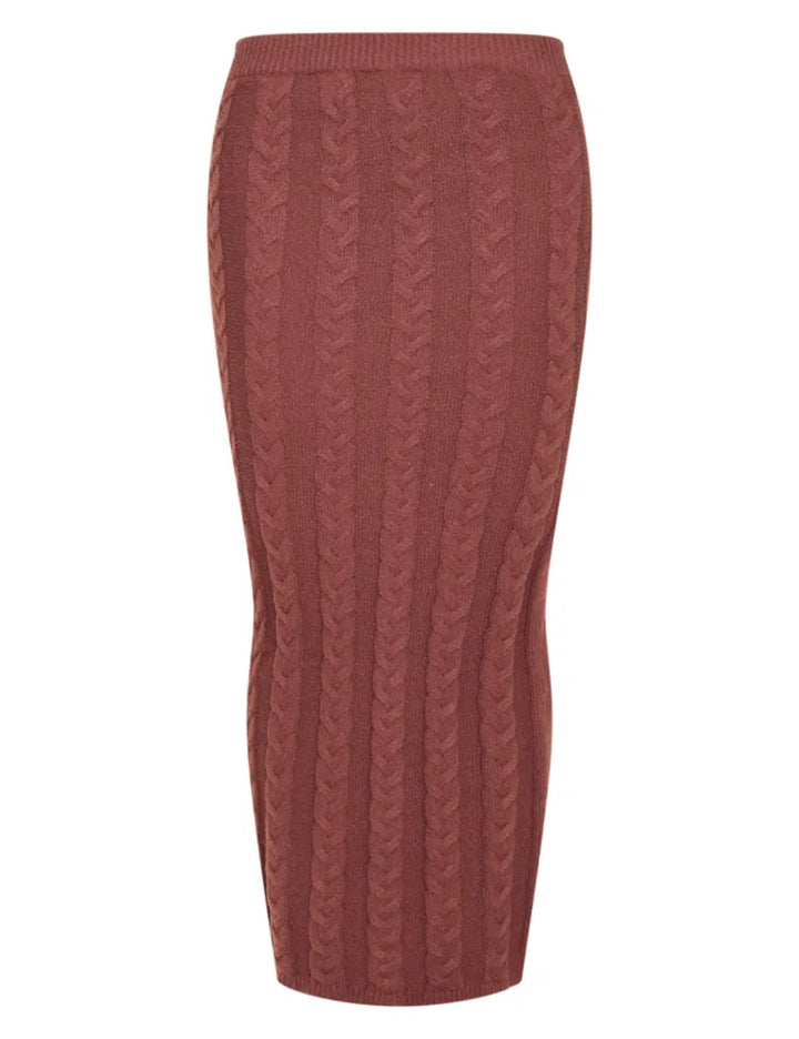 PRETTYLITTLETHING maxi szoknya, barna