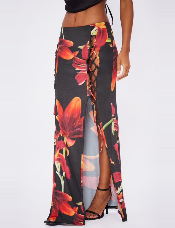 PRETTYLITTLETHING maxi szoknya, többszínű