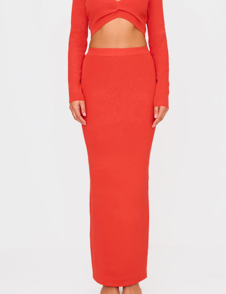 PRETTYLITTLETHING Maxi szoknya, piros