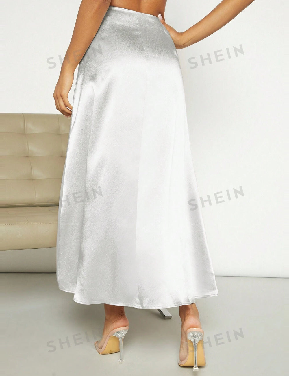 Shein maxi szoknya, fehér