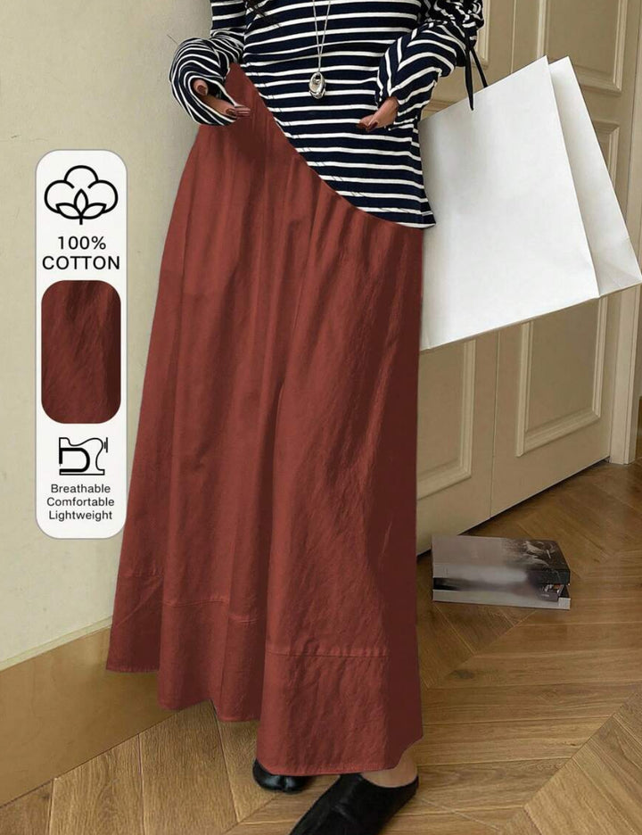 Shein maxi szoknya, téglavörös