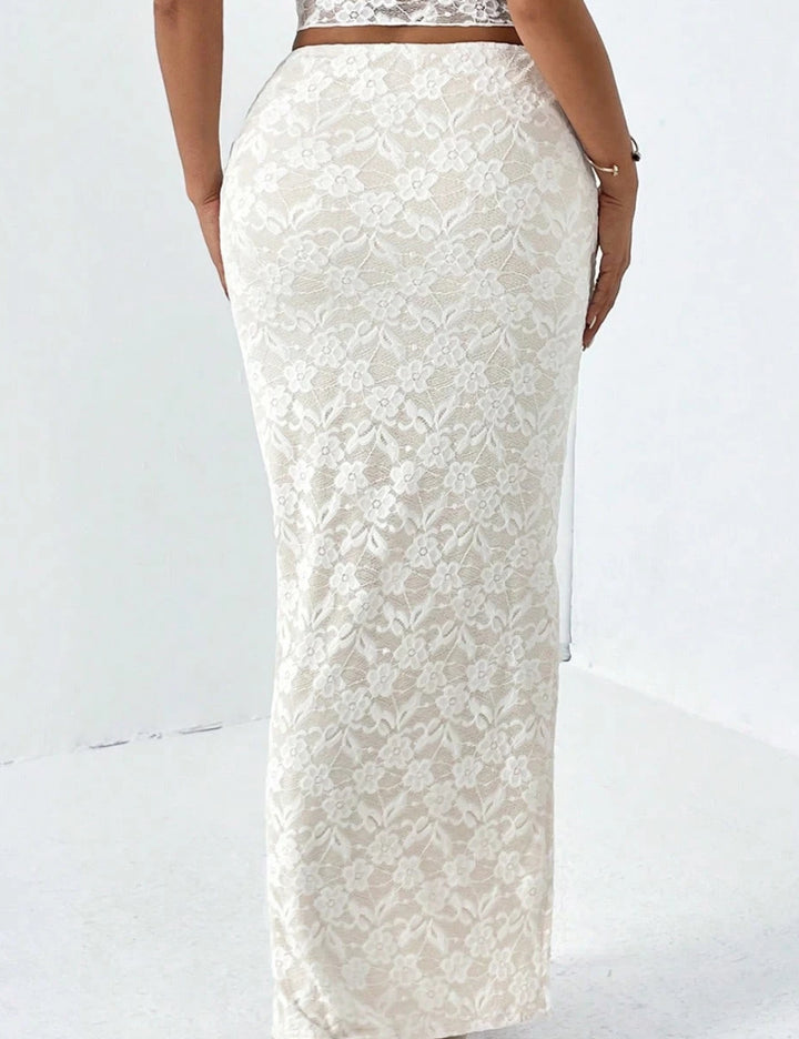 Shein maxi szoknya, krém