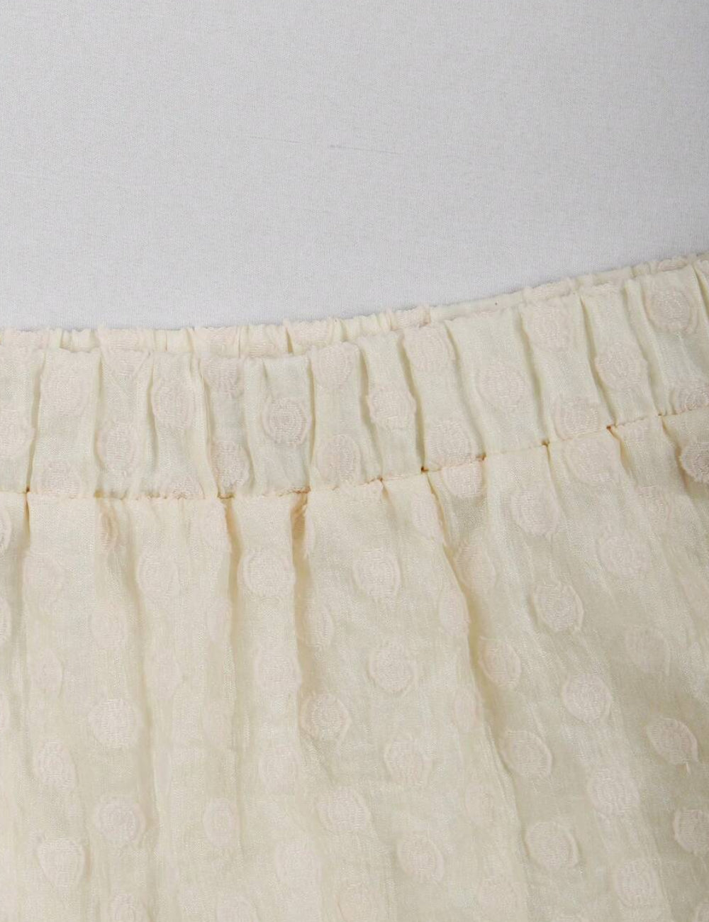 Shein Curve+ maxiszoknya, krémszínű