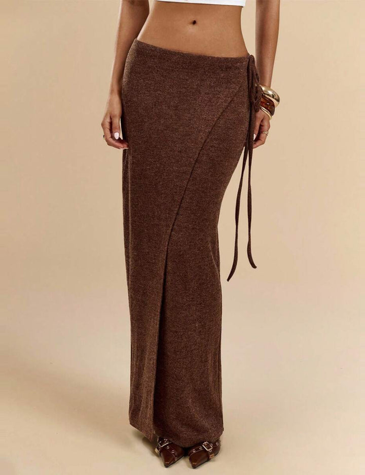 Shein maxi szoknya, barna