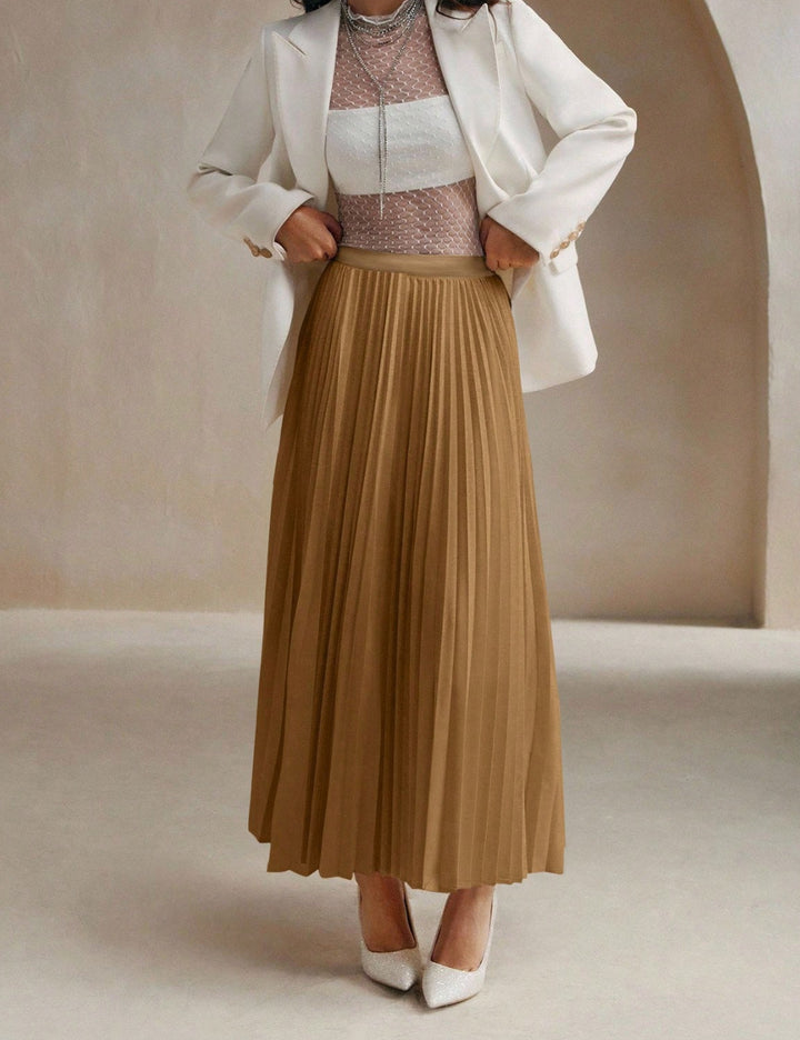 Shein maxi szoknya, barna