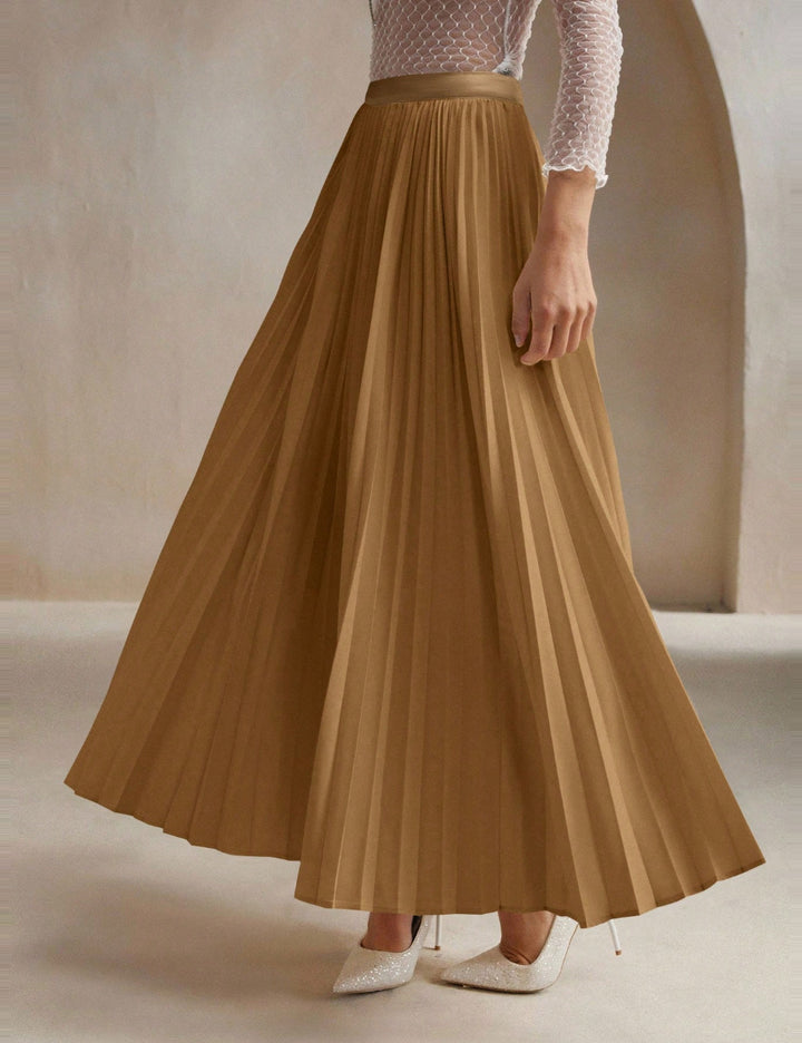 Shein maxi szoknya, barna