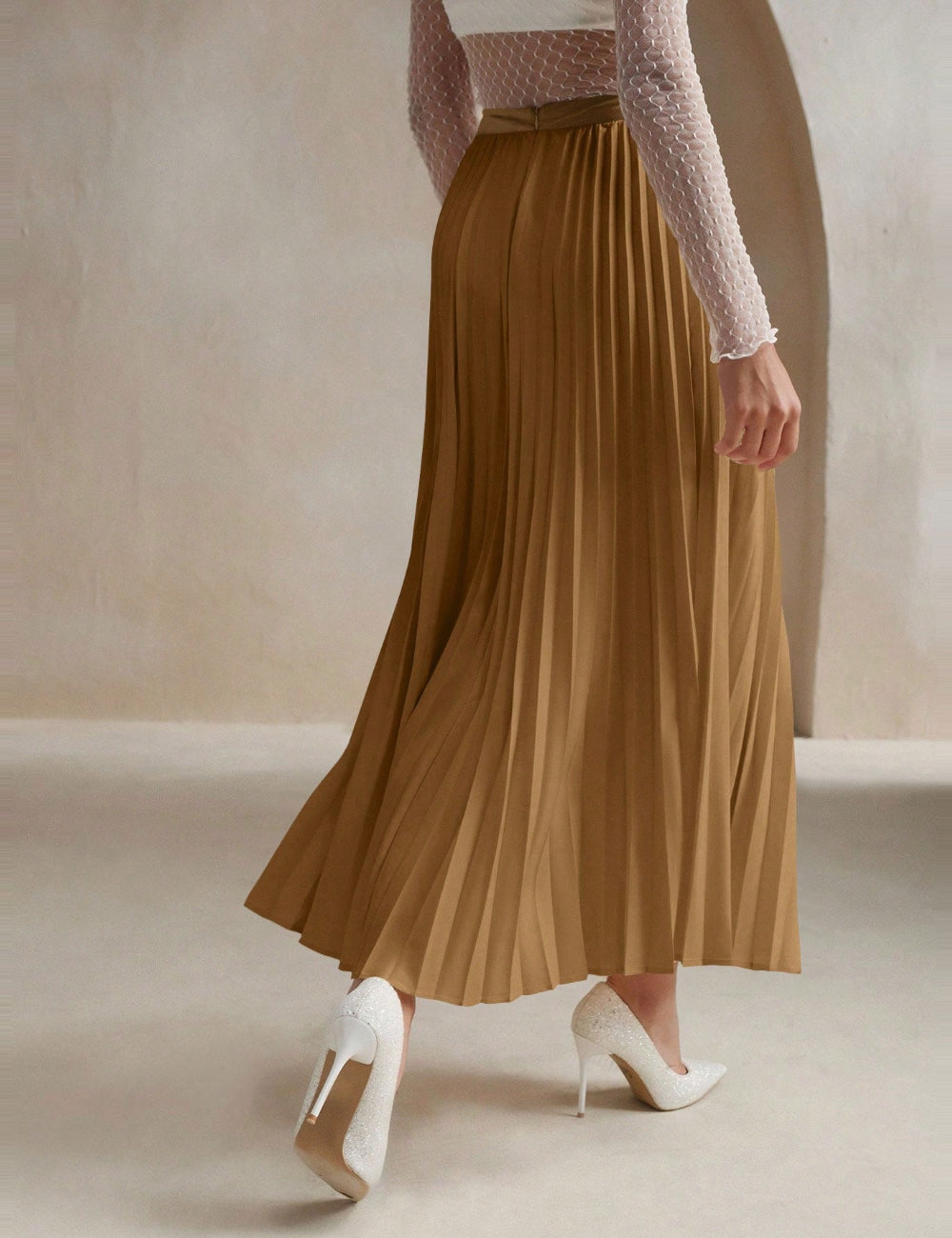 Shein maxi szoknya, barna