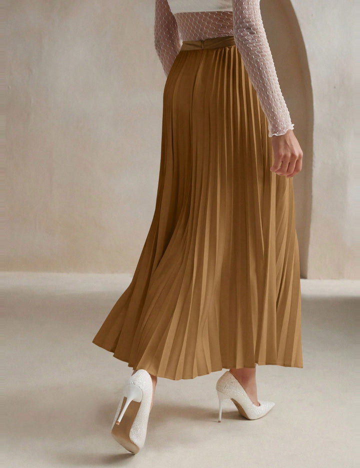 Shein maxi szoknya, barna