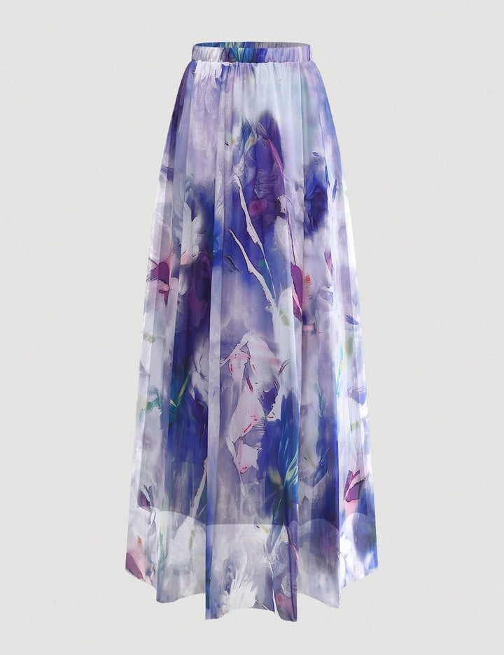Shein lila maxi szoknya