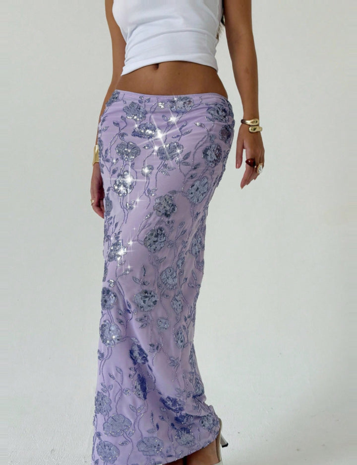 Shein maxi szoknya, lila