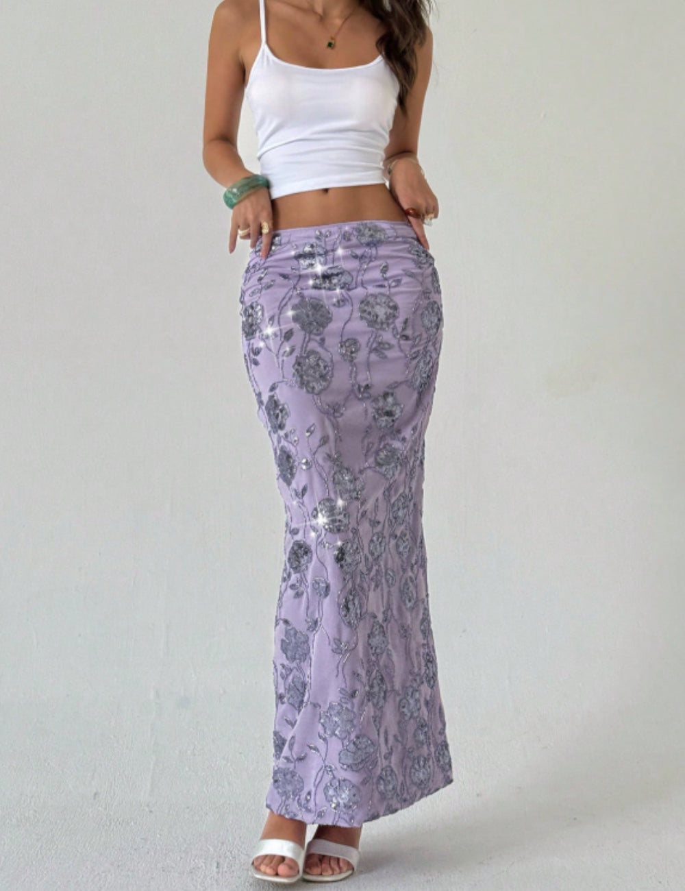 Shein maxi szoknya, lila