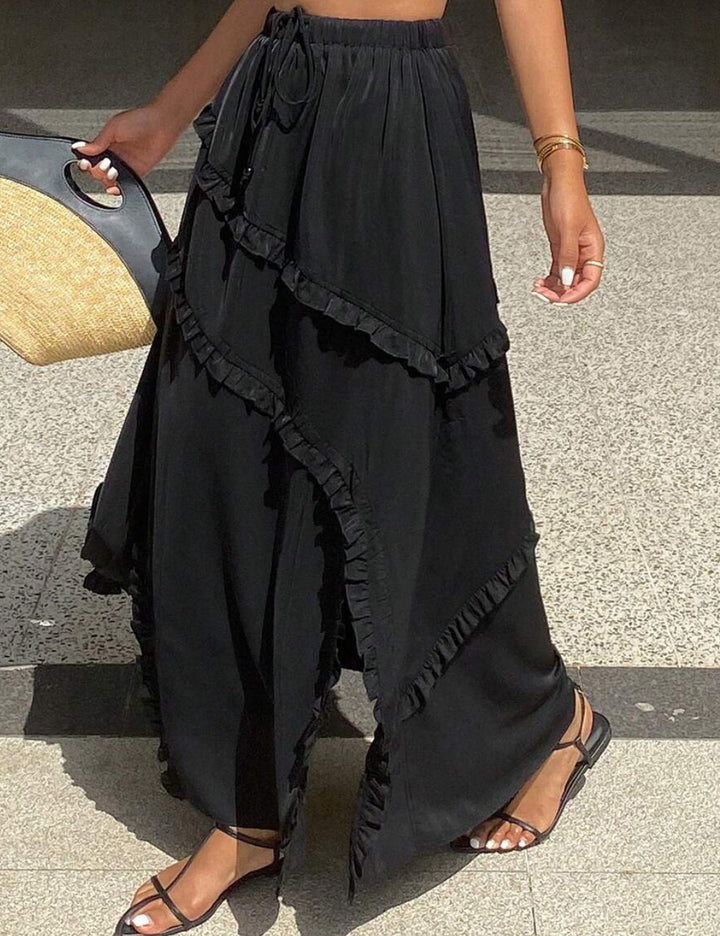 SHEIN maxiszoknya, fekete