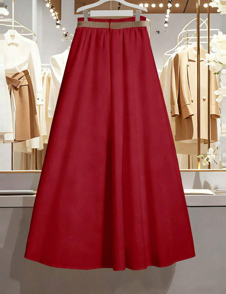 Shein Curve+ maxiszoknya, piros