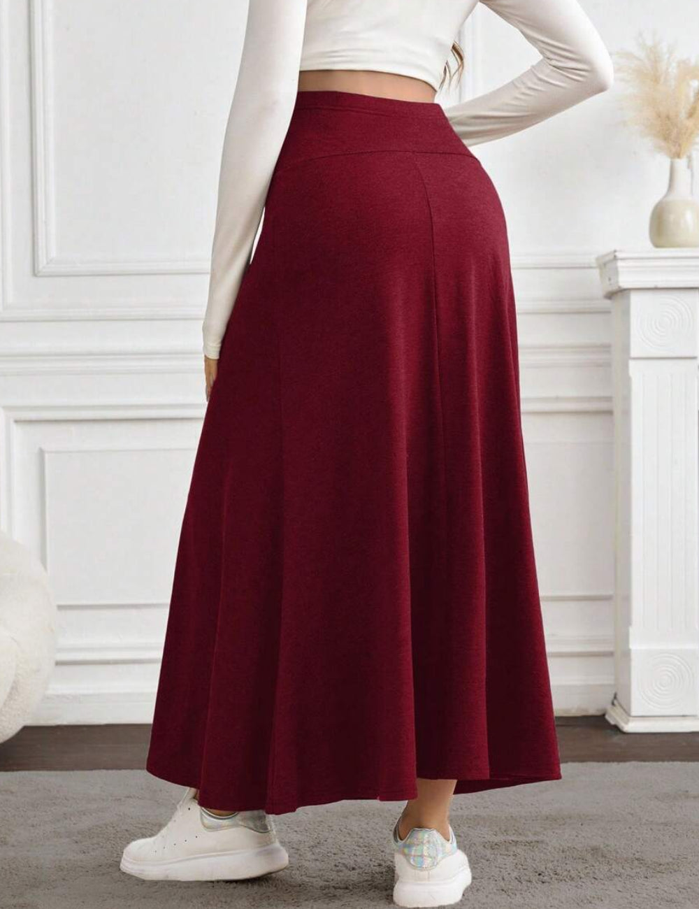 Shein maxi szoknya, bordó