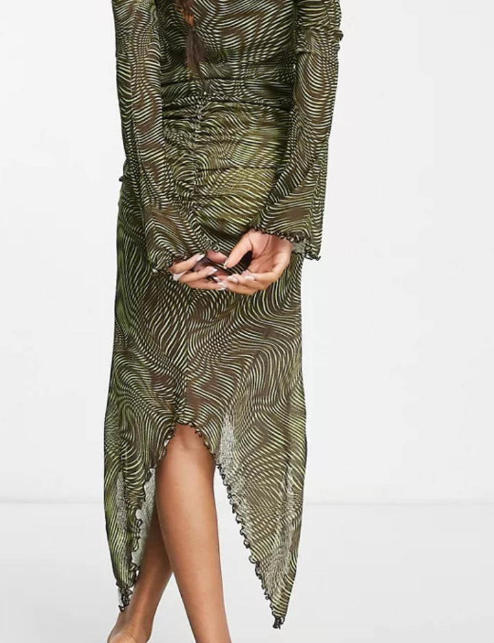 ASOS midi szoknya, zöld
