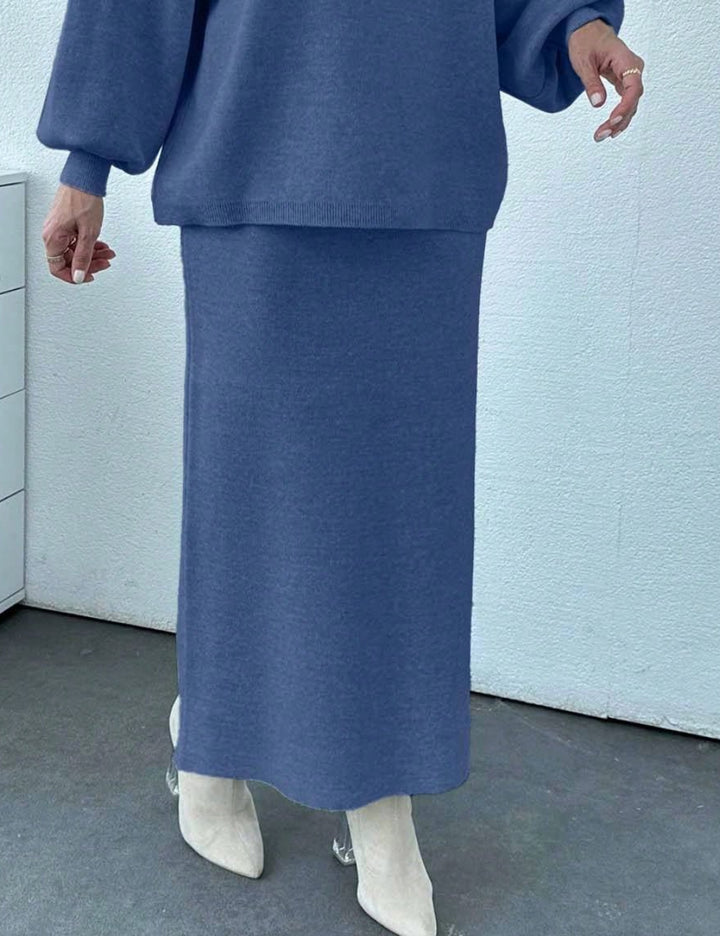 Shein midi szoknya, kék