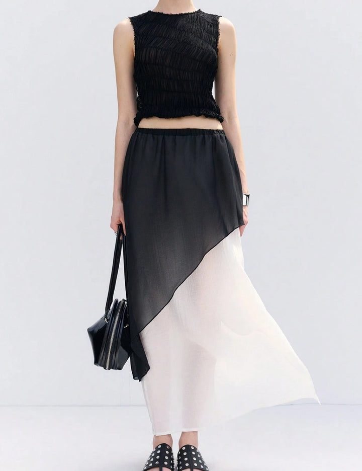 Shein midi skirt, mixed colours