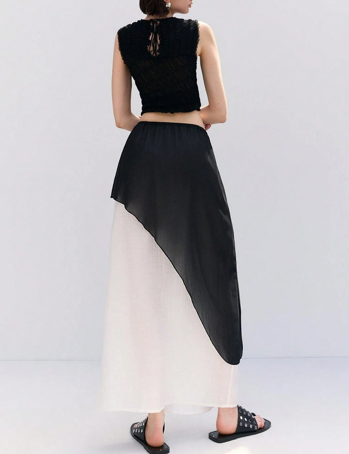 Shein midi skirt, mixed colours