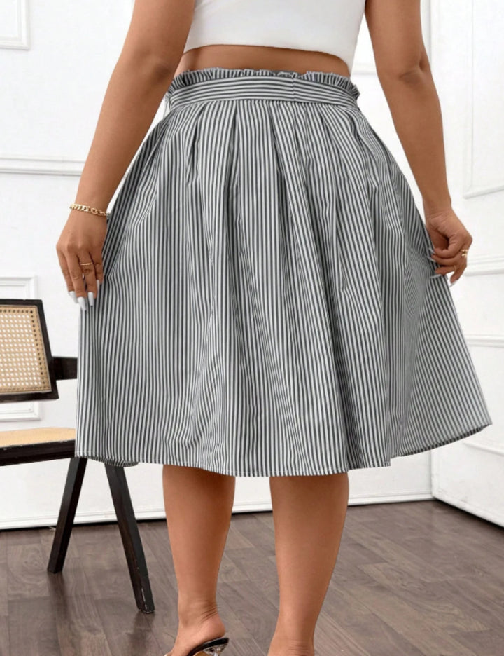 Shein Curve+ midi szoknya, vegyes színek
