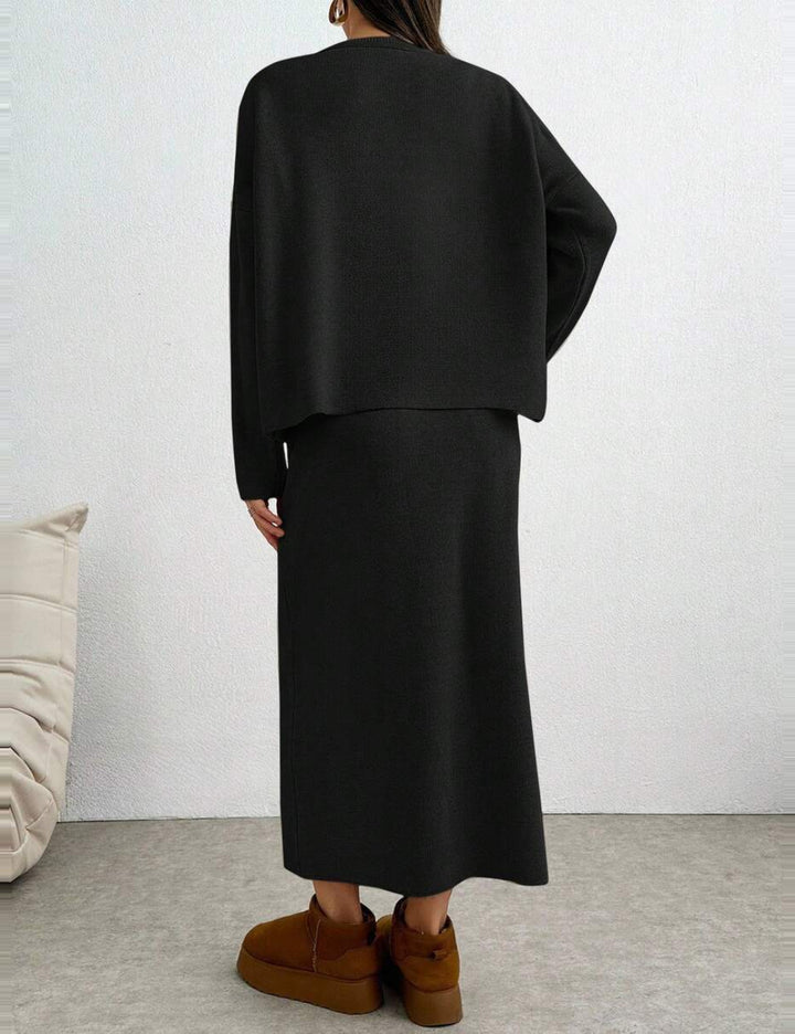 Shein midi szoknya, fekete