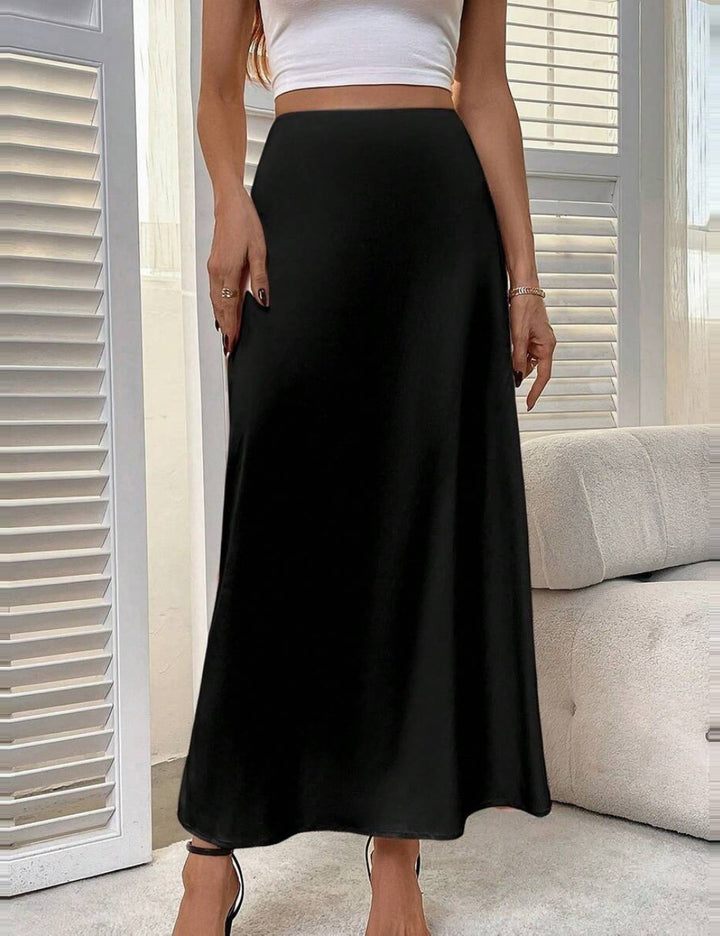 SHEIN fekete midiszoknya
