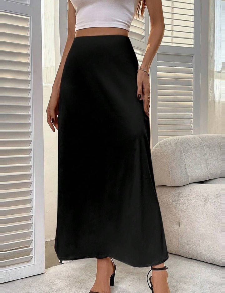 SHEIN fekete midiszoknya