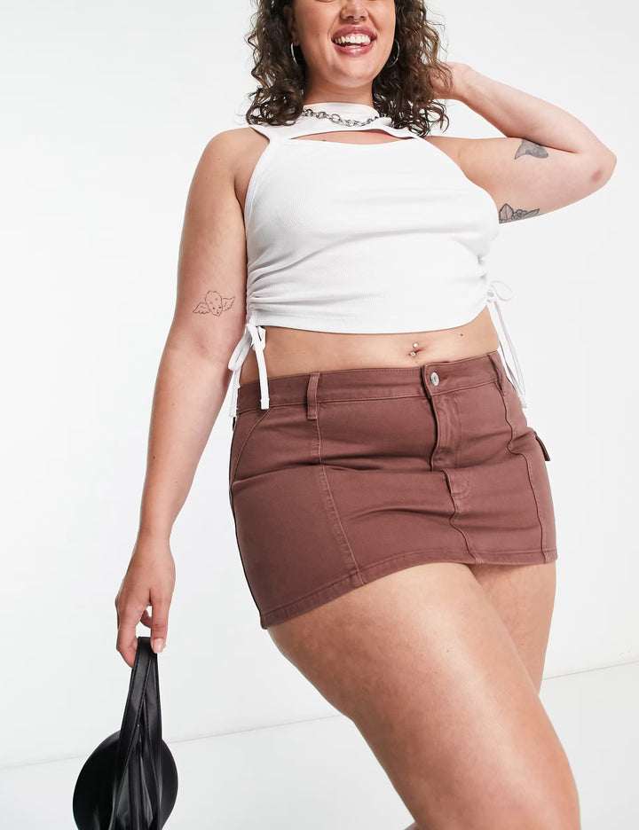 ASOS miniszoknya, barna