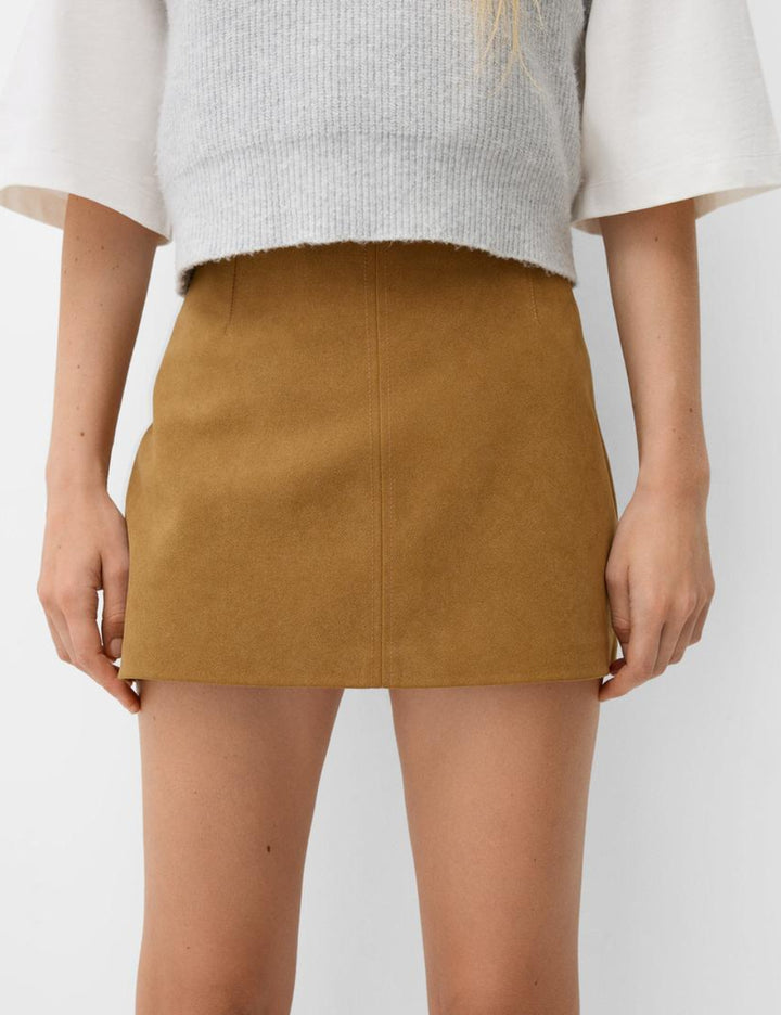 Bershka miniszoknya, barna