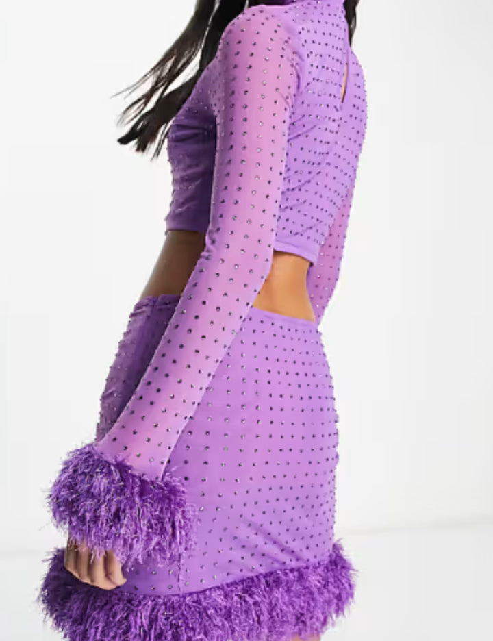 Miss Selfridge mini szoknya, lila