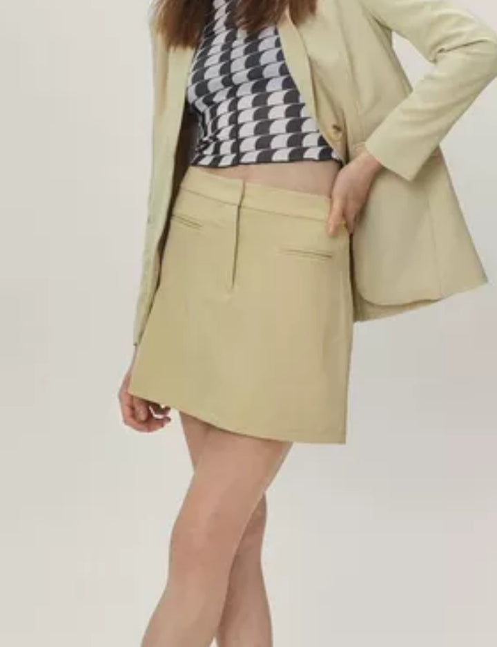 NASTY GAL mini skirt, beige