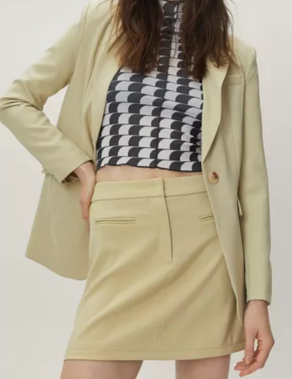 NASTY GAL mini skirt, beige