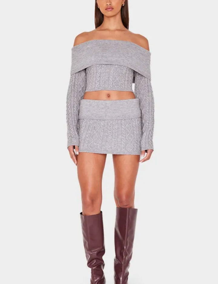 PRETTYLITTLETHING mini szoknya, szürke