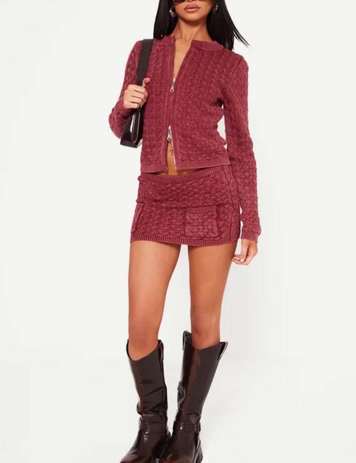 PRETTYLITTLETHING miniszoknya, téglavörös
