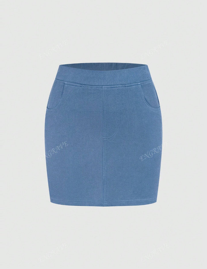 Shein miniszoknya, kék