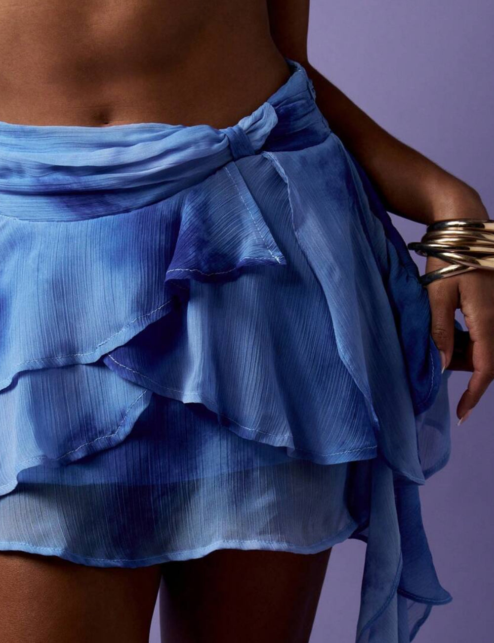 Shein Missguided miniszoknya, kék