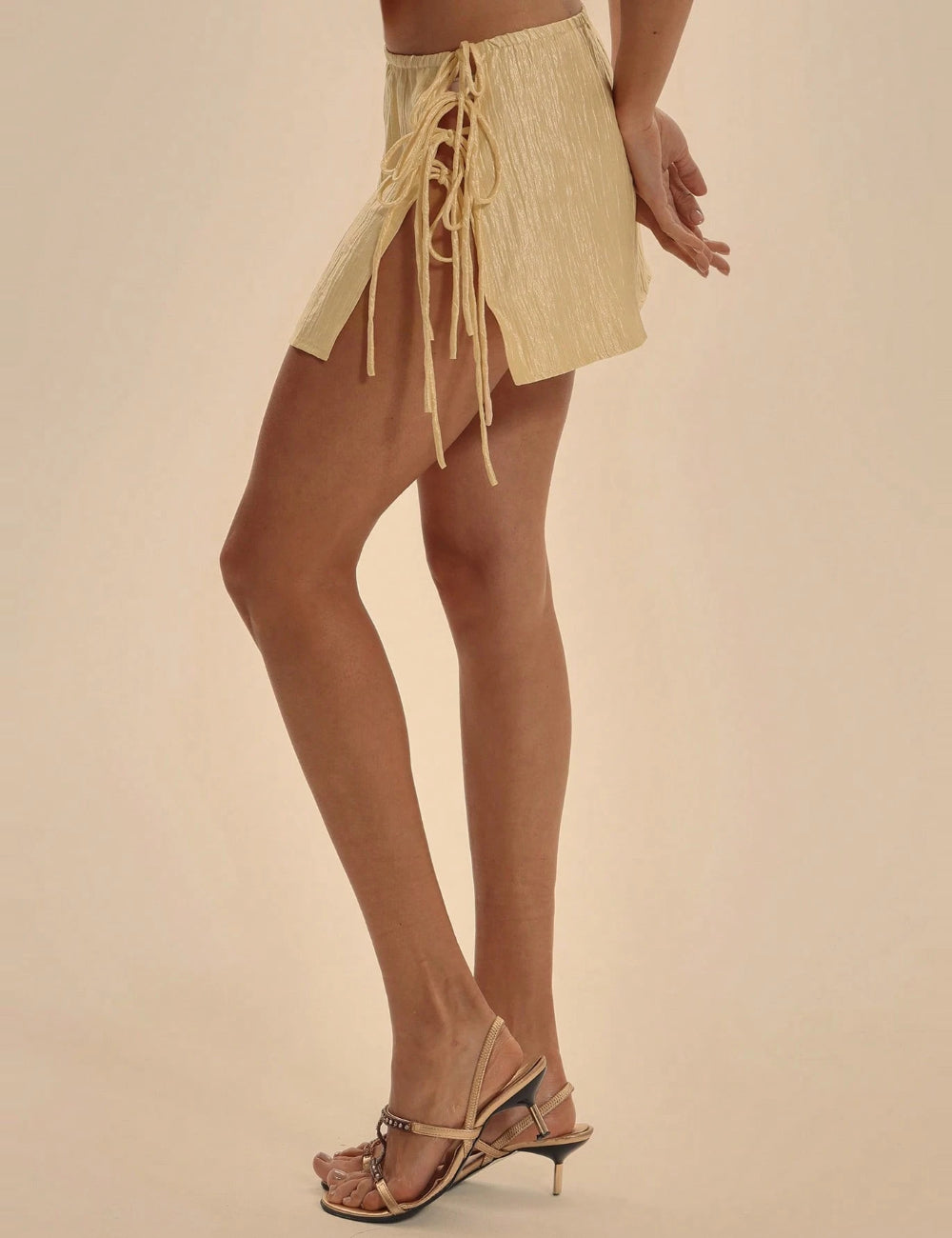 Shein miniszoknya, arany