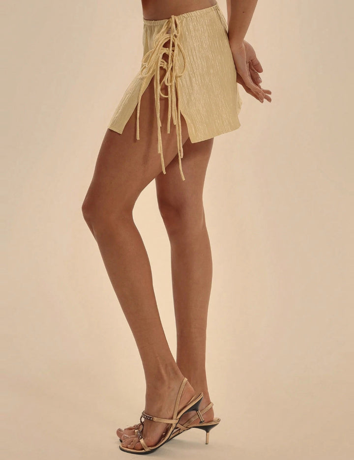 Shein miniszoknya, arany