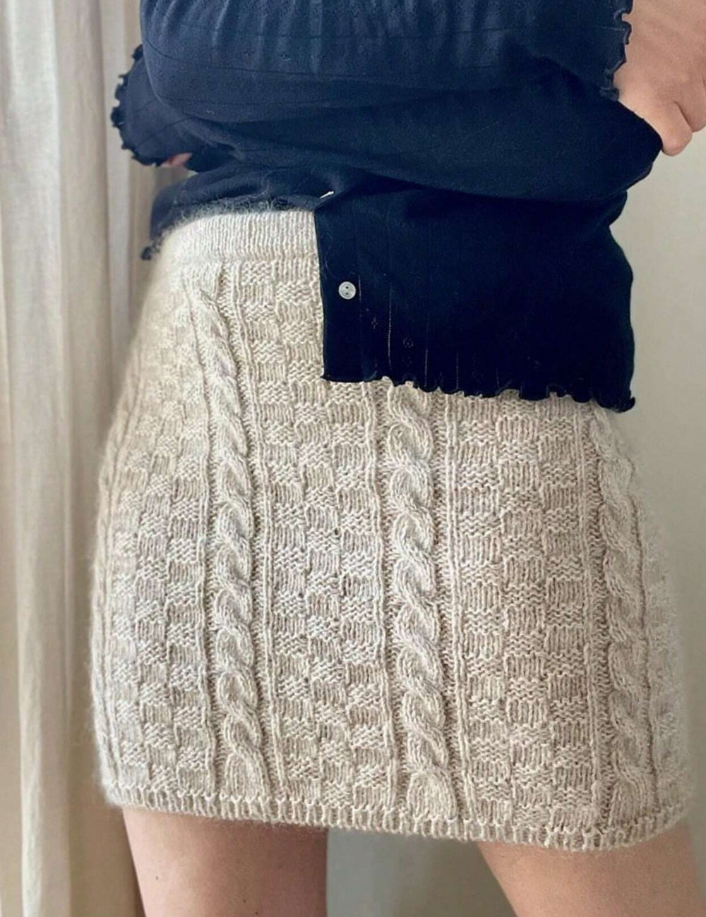 Shein Curve+ miniszoknya, bézs