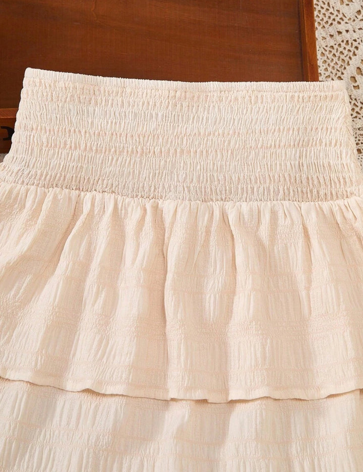 Shein mini szoknya, bézs
