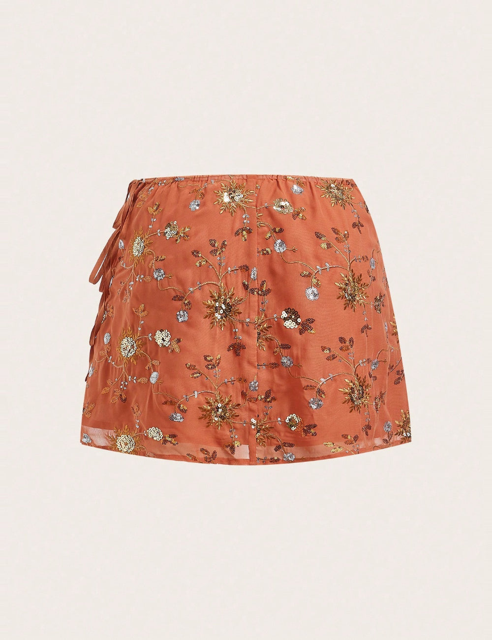 Shein Curve+ miniszoknya, téglavörös