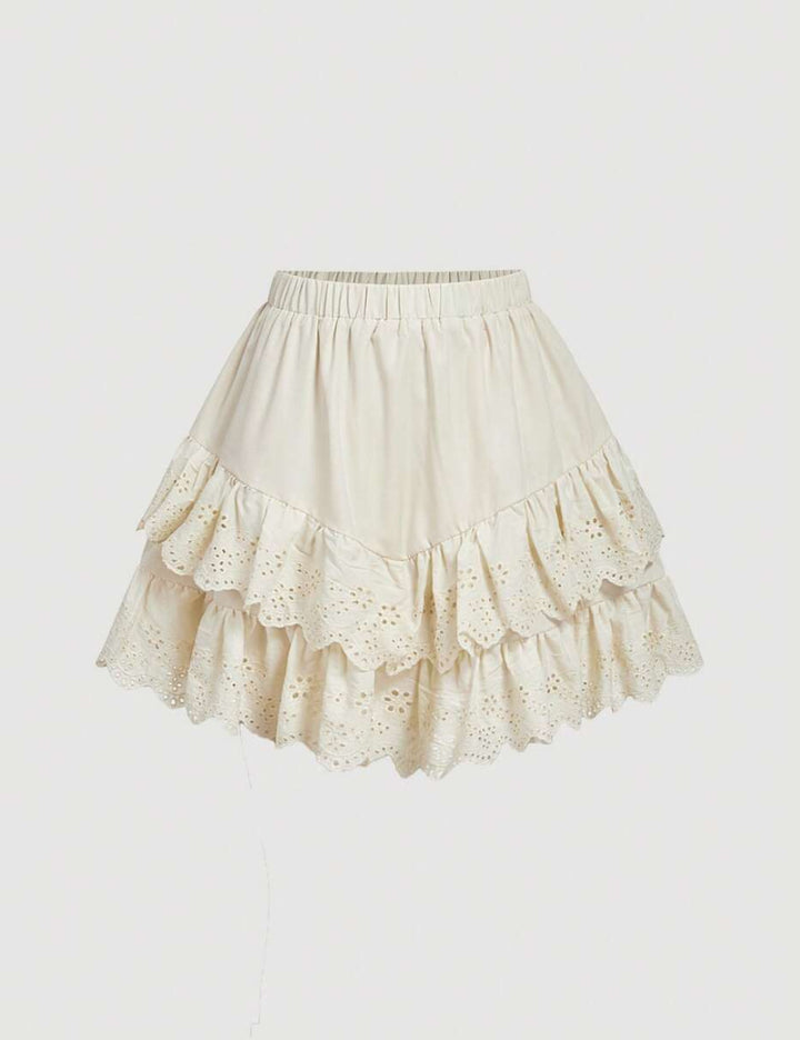 Shein miniszoknya, krémszínű