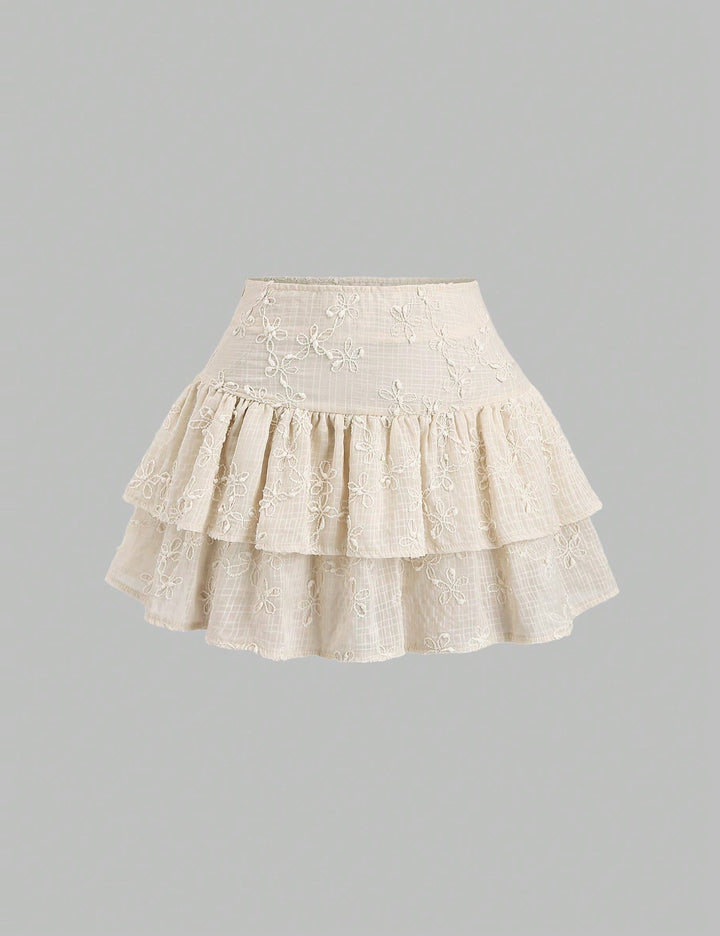 Shein miniszoknya, krémszínű