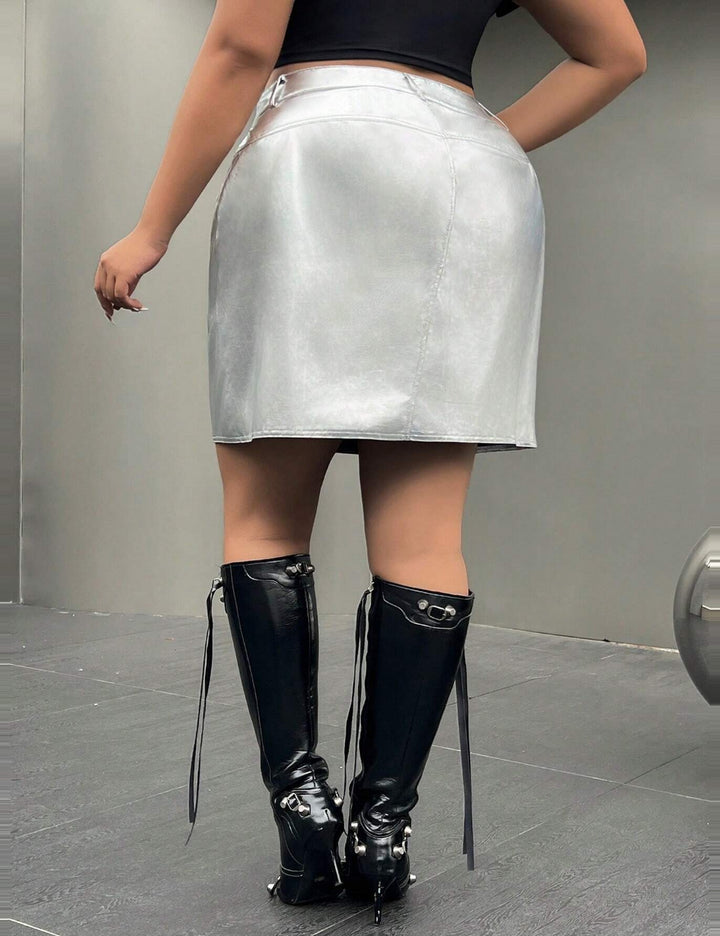 SHEIN Miniszoknya, ezüst