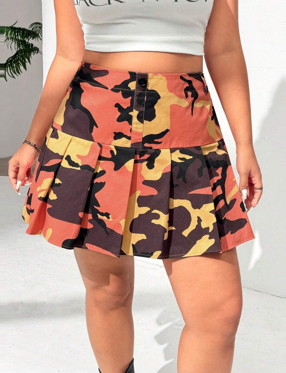 Shein Curve+ miniszoknya, vegyes színek