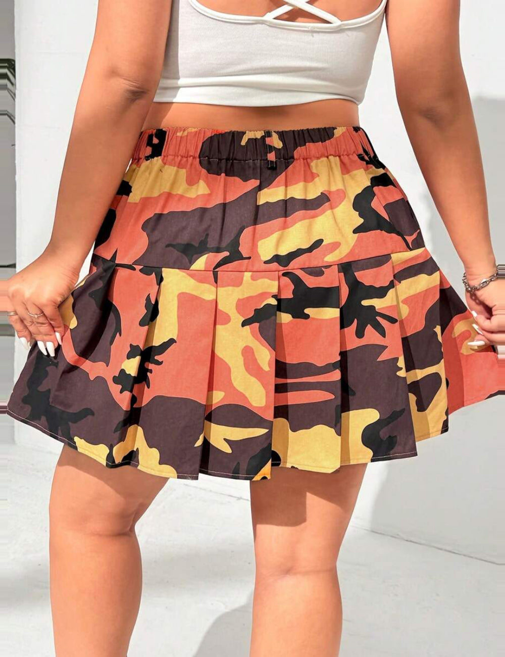 Shein Curve+ miniszoknya, vegyes színek