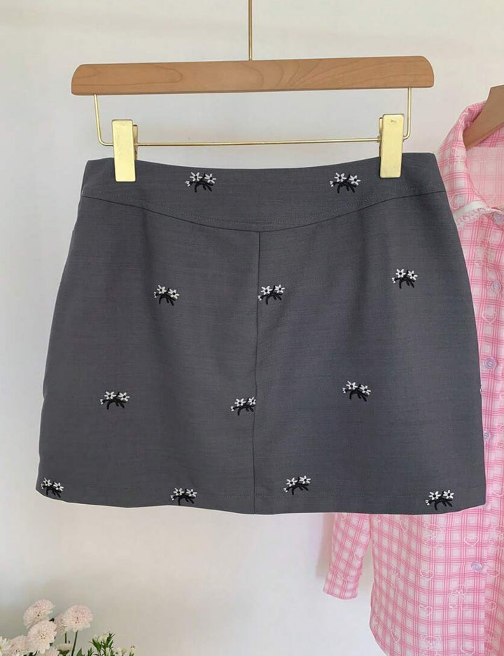 Shein miniszoknya, szürke