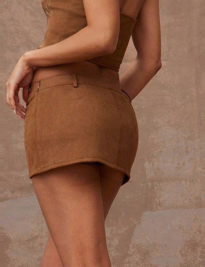 Shein barna miniszoknya