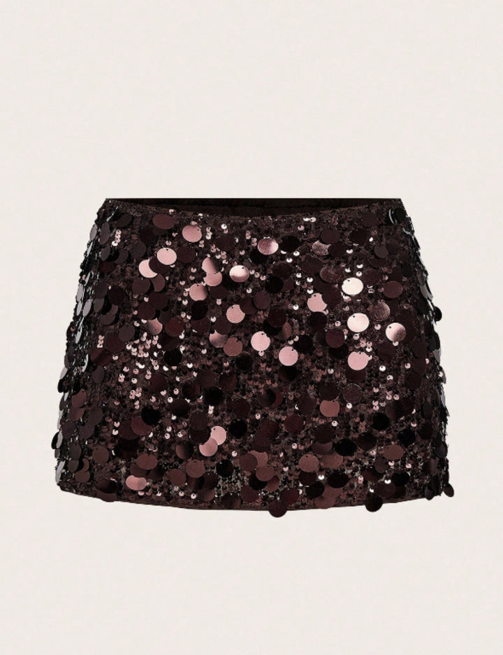 Shein miniszoknya, barna