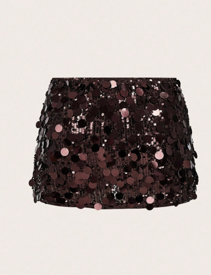 Shein miniszoknya, barna